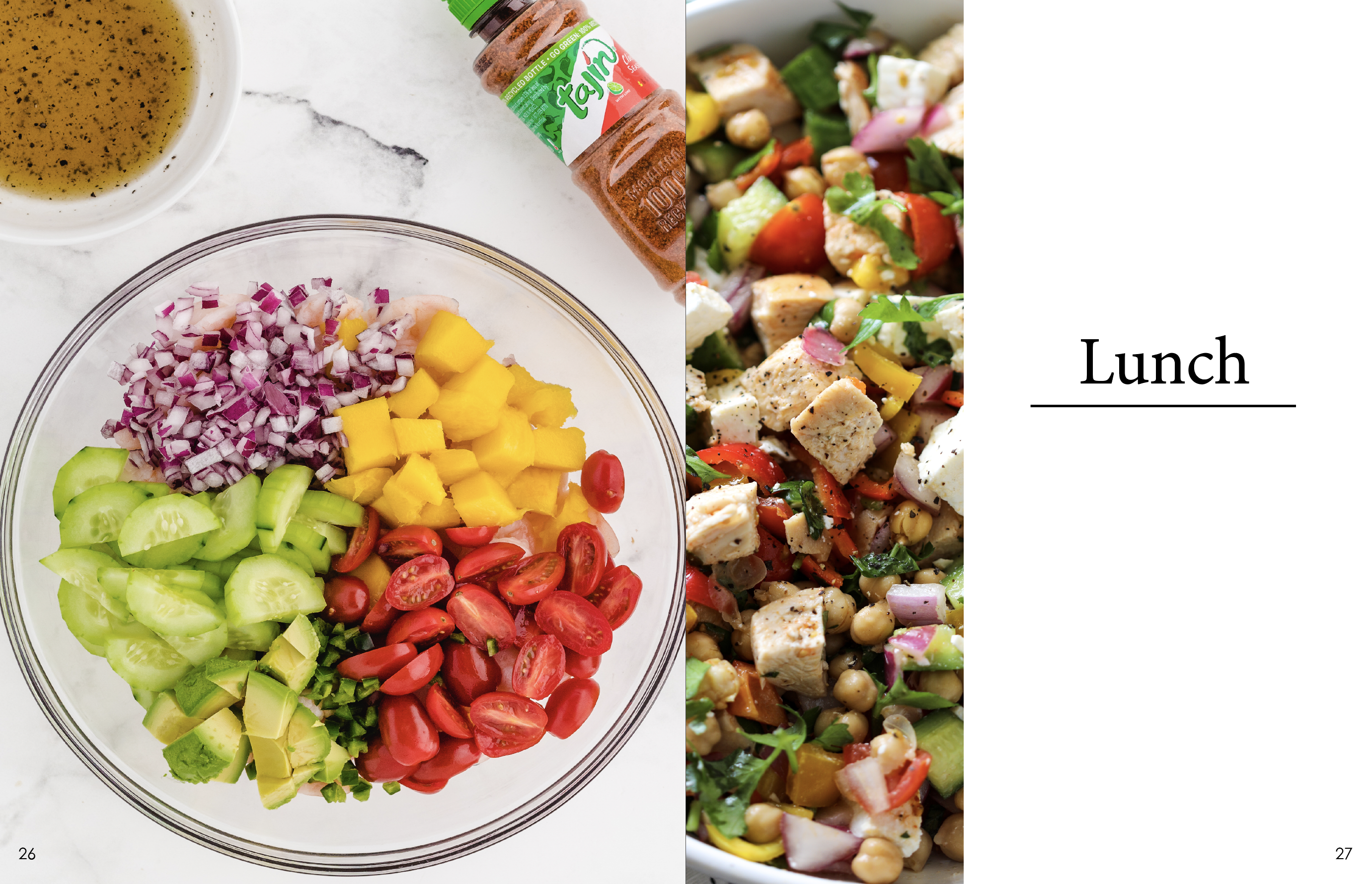 collage of high protein lunch recipes